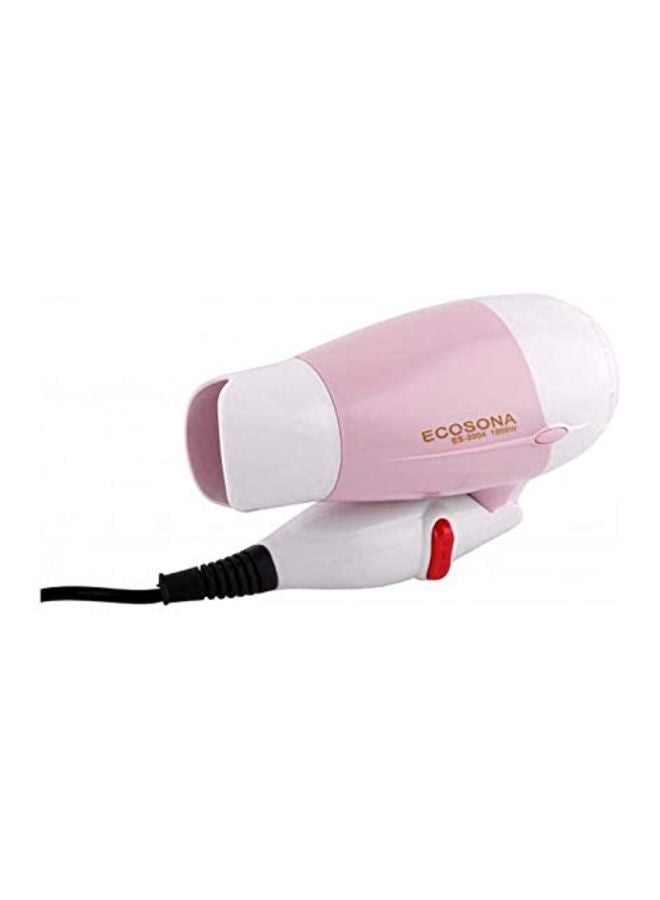 ECOSONA Foldable Handle Hair Dryer White/Pink - Image 2
