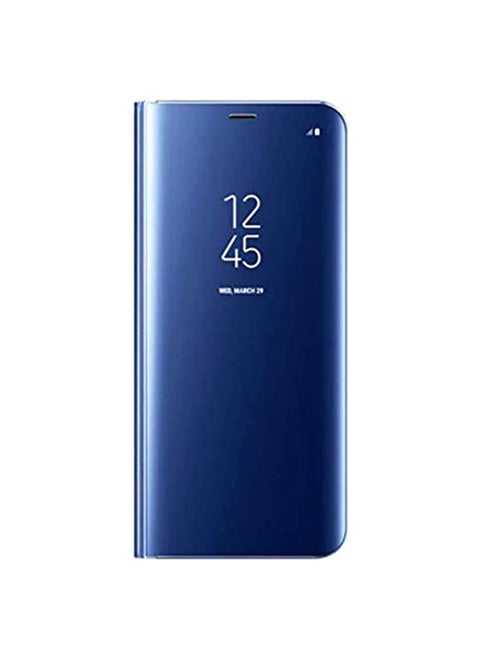 Smart Clear View Flip Cover For Samsung Galaxy S10 Blue