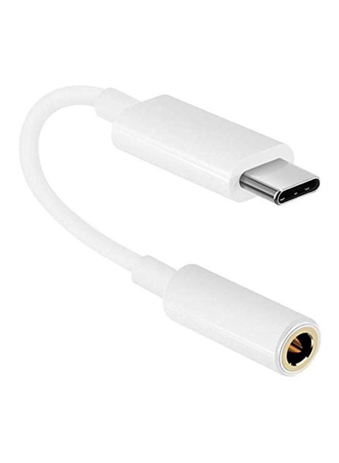 نوسينس كابل محول من USB Type-C إلى منفذ سماعة الرأس مقاس 3.5 مم أبيض - Image 2