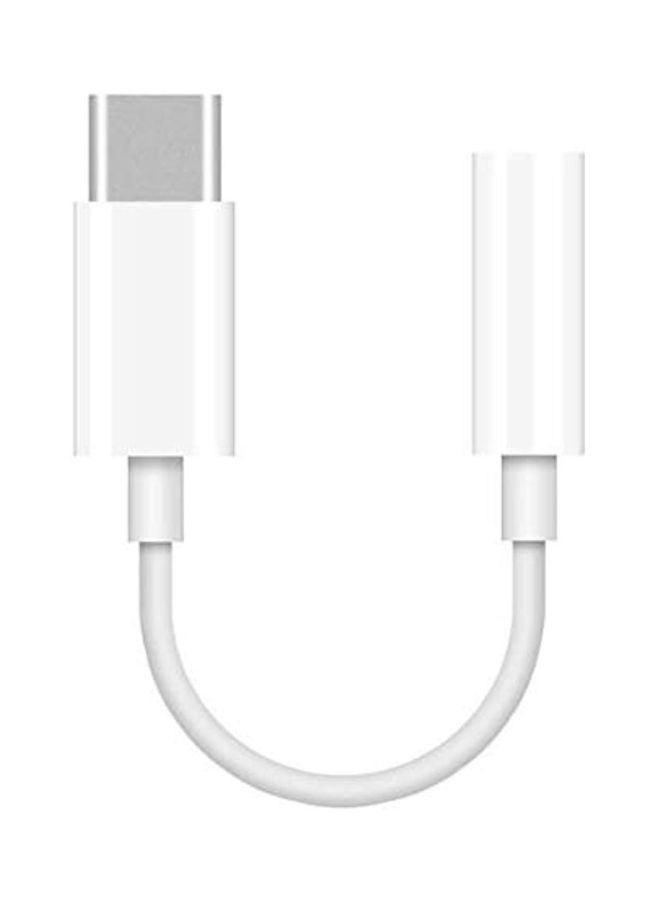 نوسينس كابل محول من USB Type-C إلى منفذ سماعة الرأس مقاس 3.5 مم أبيض - Image 3