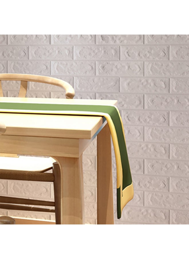 Sharpdo 3D Brick Pattern Decorative Wallpaper White 70 x 77cm - Image 2