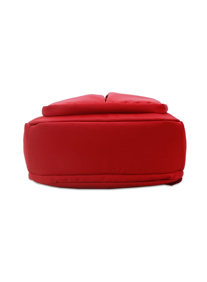 YUEJIN Nylon Zipper Backpack Red - Image 4