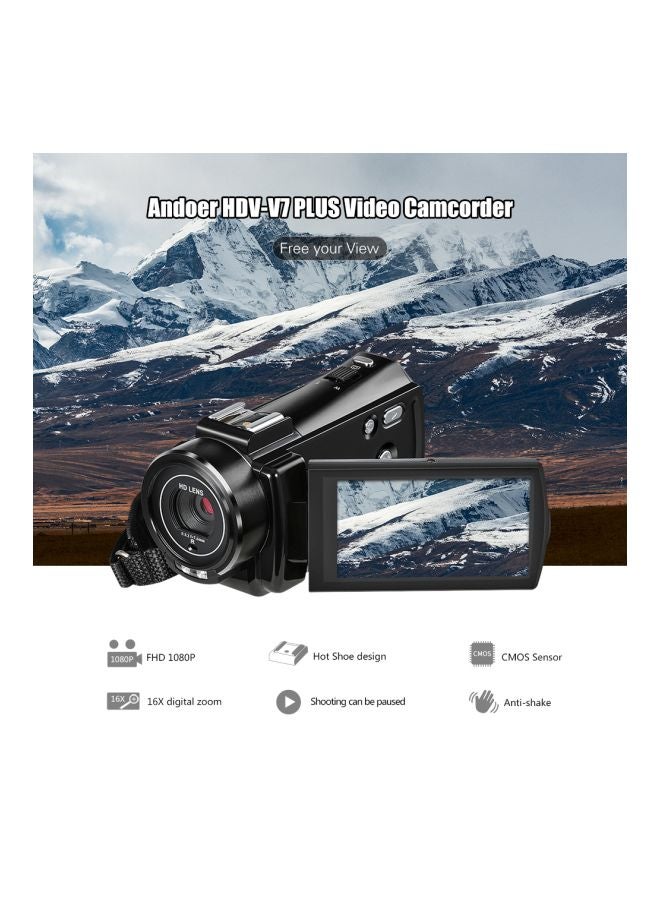 HDV-V7 Plus Full HD Digital Video Camera With Remote Control