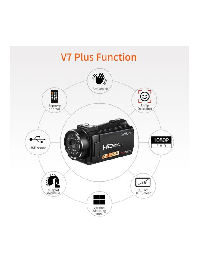 HDV-V7 Plus Full HD Digital Video Camera With Remote Control