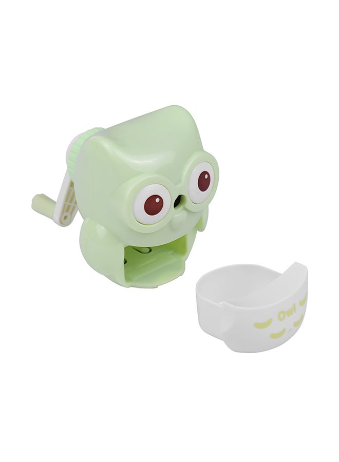 Owl Shape Handheld Manual Pencil Sharpener Green - Image 5