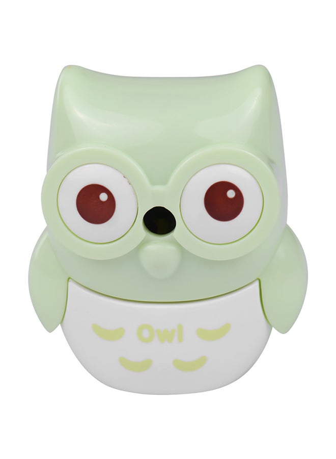 Owl Shape Handheld Manual Pencil Sharpener Green - Image 2