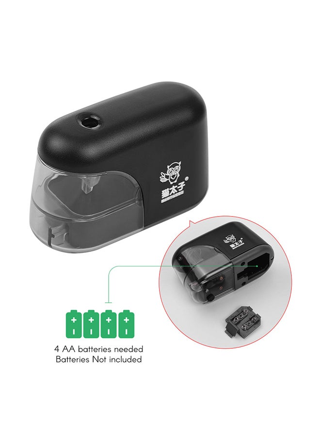 ماوتيزي مبراة قلم رصاص تلقائية كهربائية مزودة بإضاءة LED أسود - Image 3