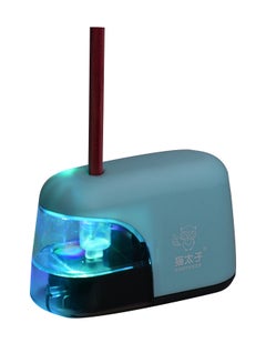 ماوتيزي مبراة قلم رصاص تلقائية كهربائية مزودة بإضاءة LED أزرق 