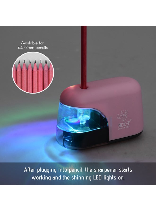 ماوتيزي مبراة قلم رصاص تلقائية كهربائية مزودة بإضاءة LED وردي - Image 5