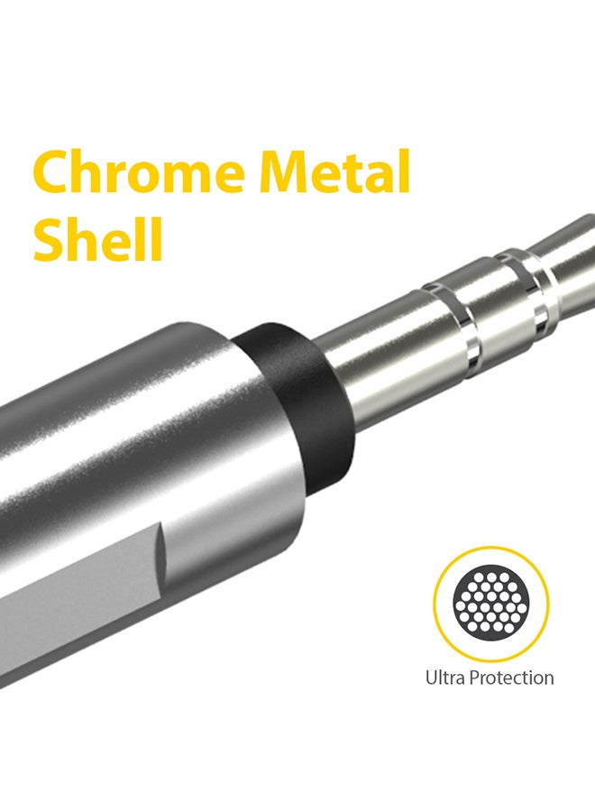 بايسيل كابل صوت Aux مزود بميكروفون وزر للتحكم في الصوت متعدد الألوان - Image 2