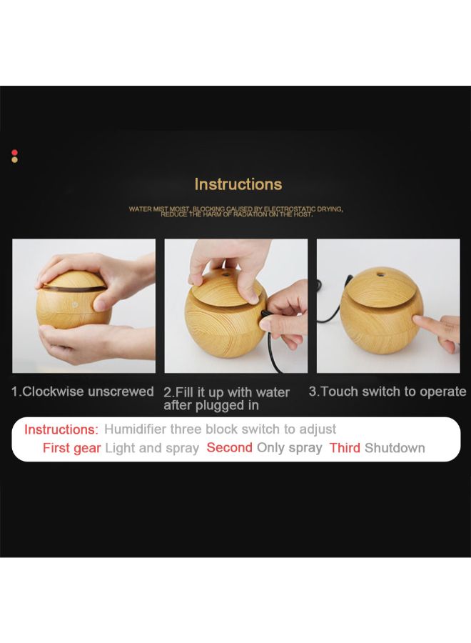 Ultrasonic Aroma Humidifier Brown  - Image 2