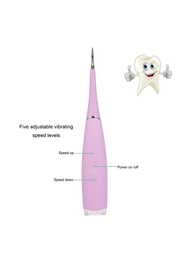 Electric Sonic Dental Tooth Calculus Remover Pink 23 x 4 x 8cm - Image 3