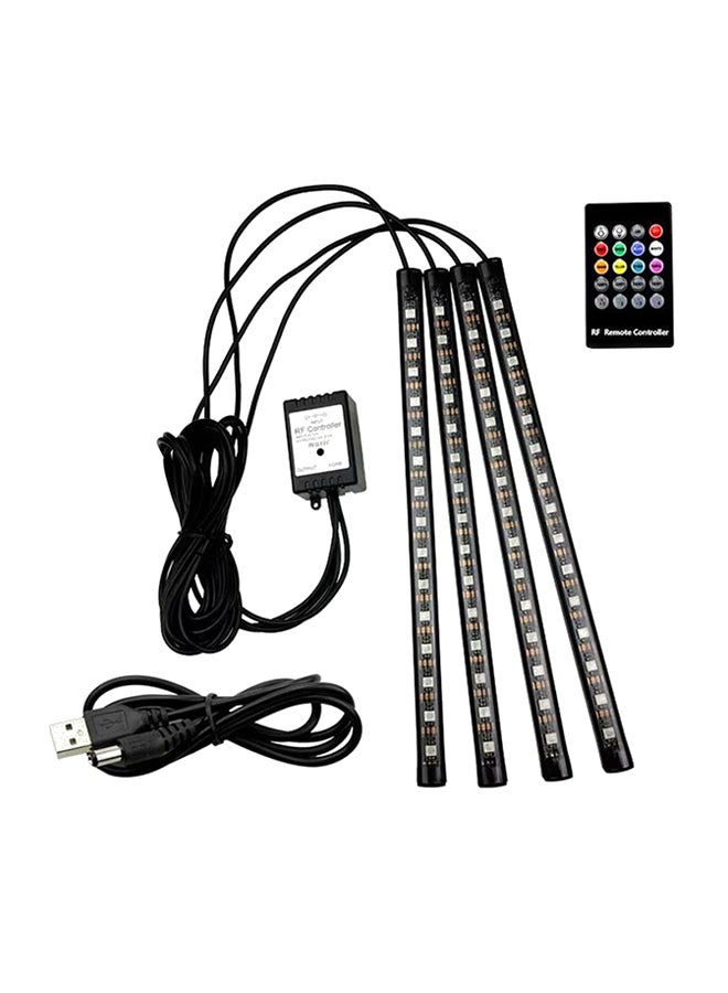 4-Piece Car LED Lights Strip