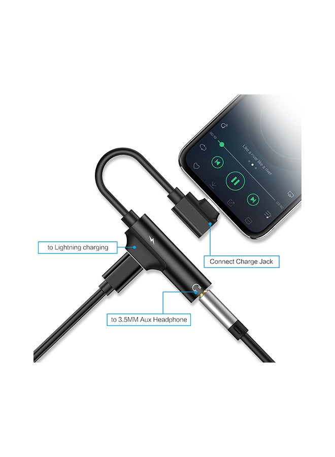 Lightning Splitter Adapter Black