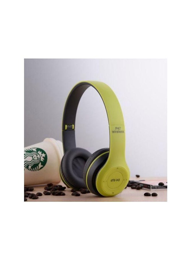 Bluetooth Over-Ear Headphones Green/Black - Image 2