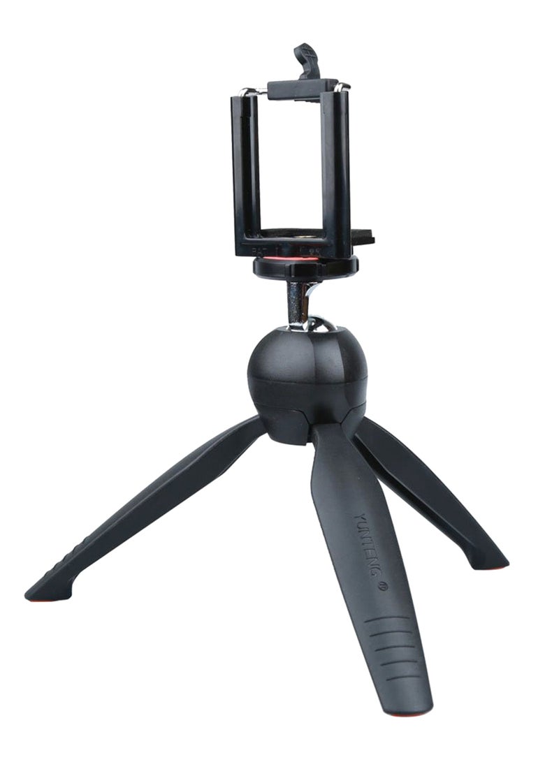 Mini Tripod Mount With Phone Holder Clip For Yunteng Black - Image 1