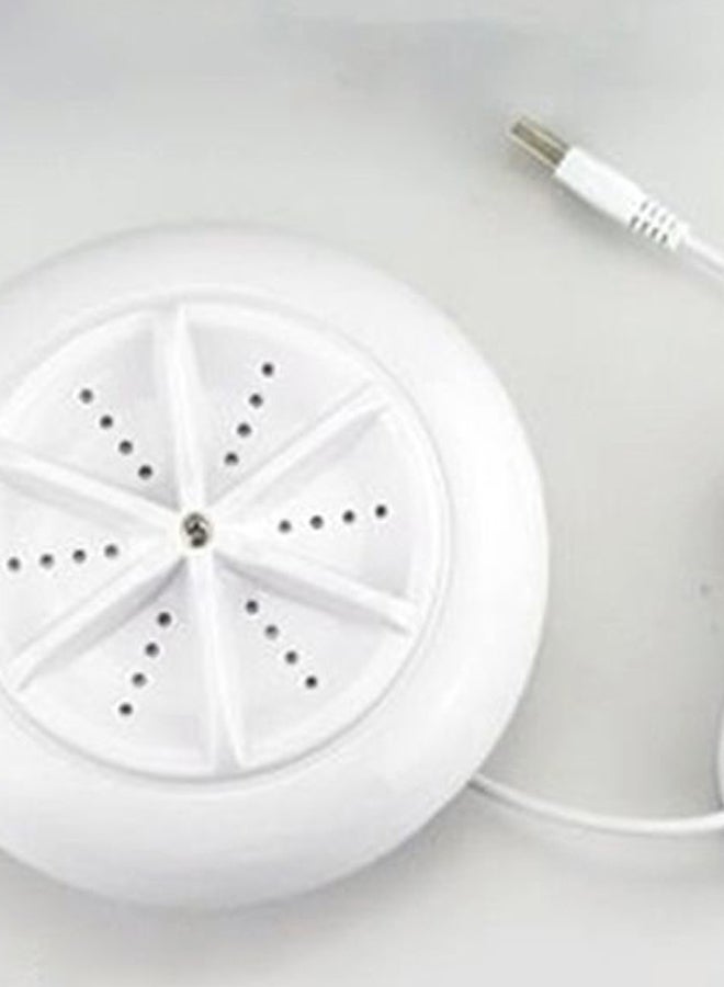 Portable Mini Ultrasound Washing Machine Turbine Washer Black/White - Image 2