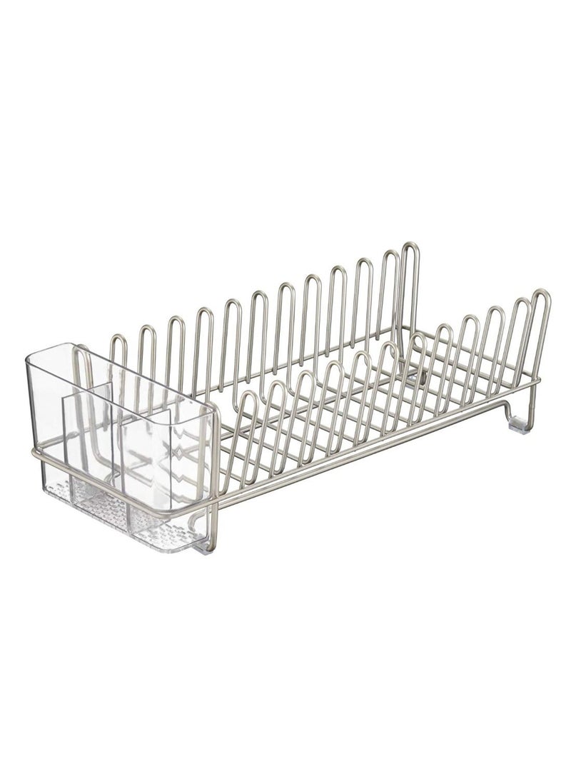 InterDesign Sink Compact Dish Drainer Rack Silver  - Image 1