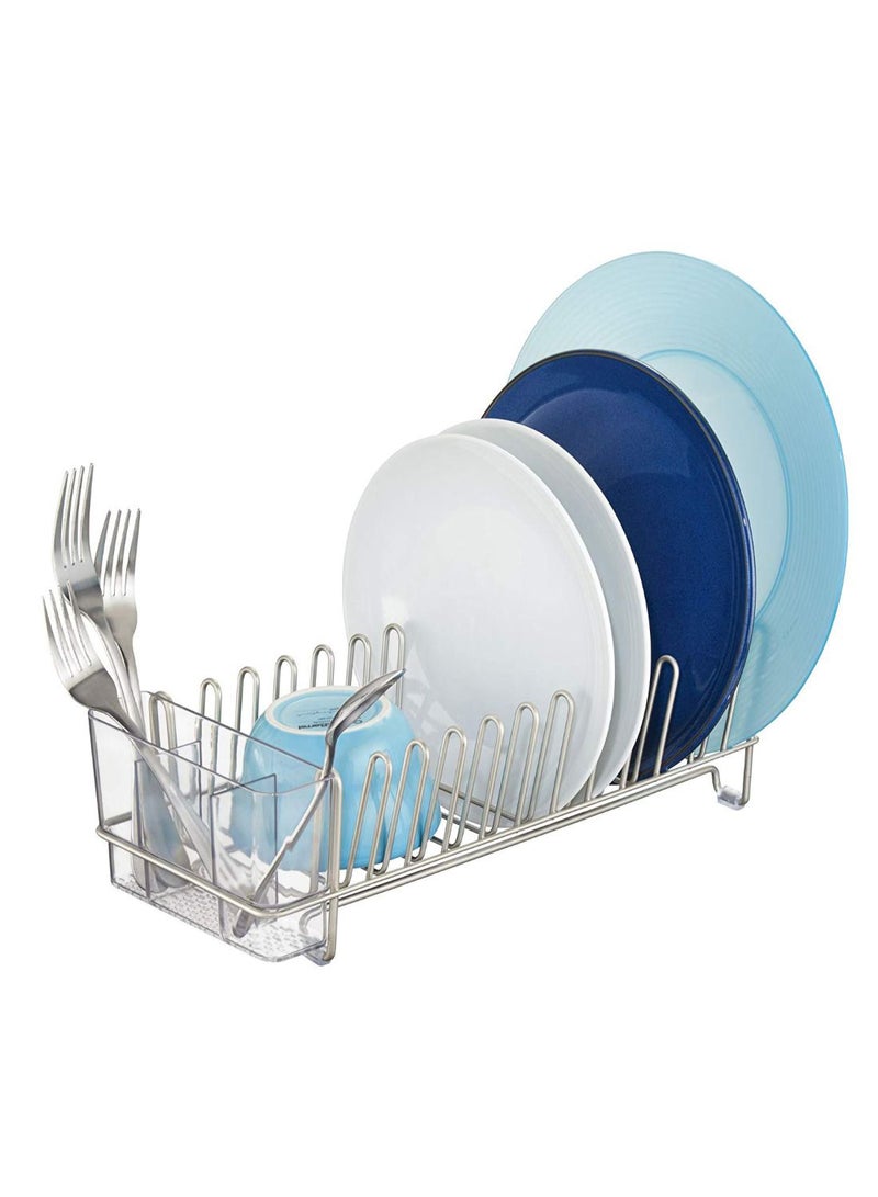 InterDesign Sink Compact Dish Drainer Rack Silver  - Image 2