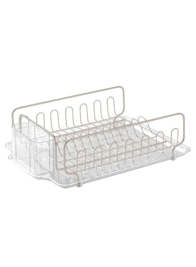 InterDesign Kitchen Dish Drainer Rack Silver  - Image 1