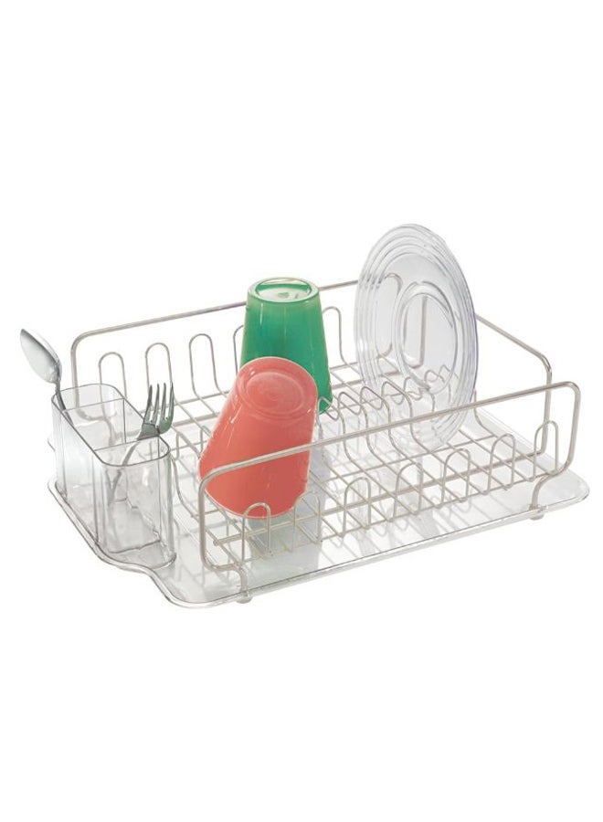 InterDesign Kitchen Dish Drainer Rack Silver  - Image 2