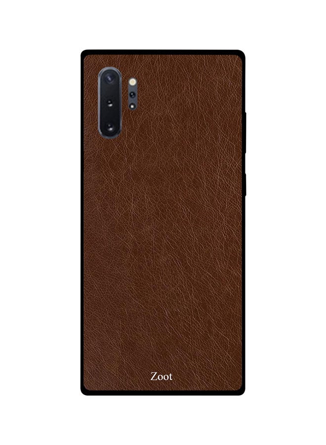 Zoot Protective Case Cover For Samsung Note 10 Pro Dark Brown Leather Pattern