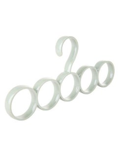 TOEON Multifunction Five Ring Scarf Stand Hanger White 30cm 