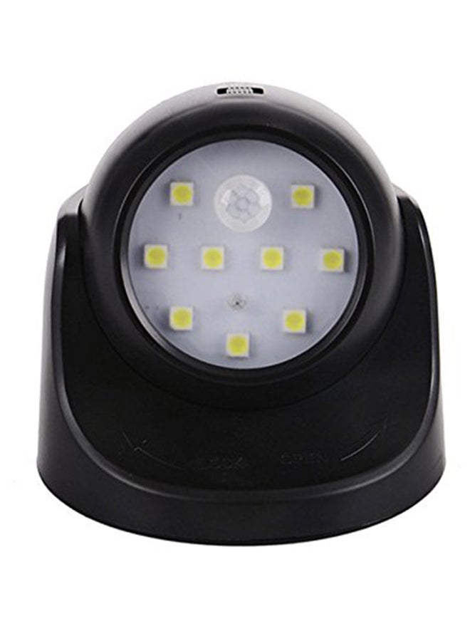 مصباح ليلي LED من دون سلك مزود بجهاز استشعار للتثبيت على جدران الفناء أسود 5x3x1.8بوصة - Image 1