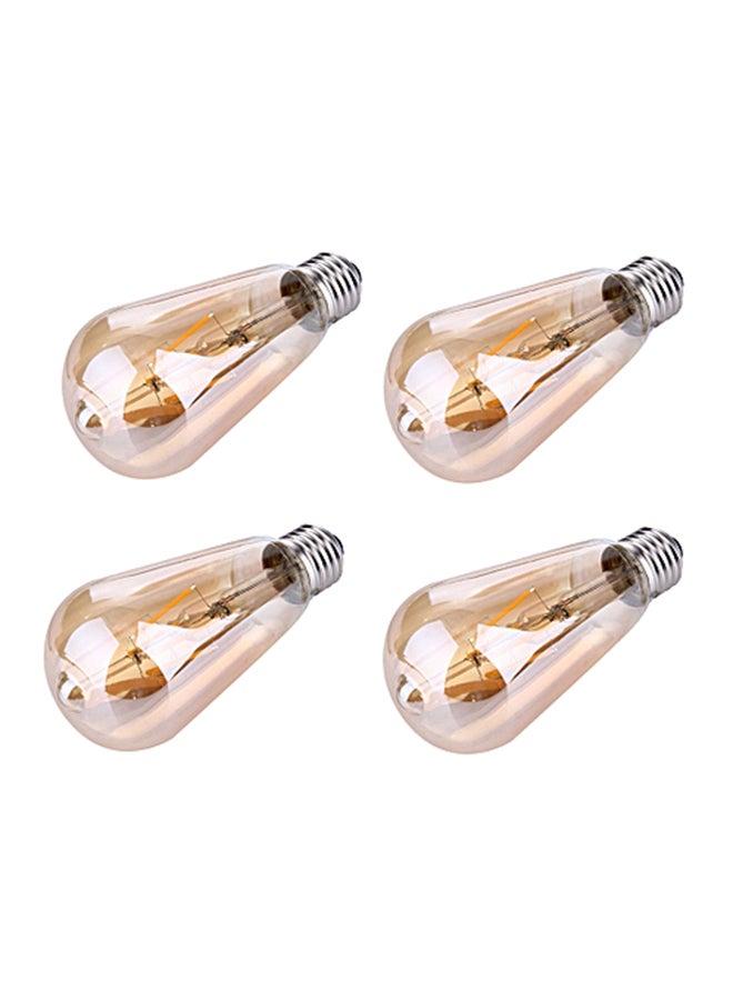 ماركة غير محددة - مصباح LED بفتيلة بتصميم كلاسيكي موفر للطاقة من 4 قطع أبيض 45X35X45Ø³Ù†ØªÙŠÙ…ØªØ± - Image 1