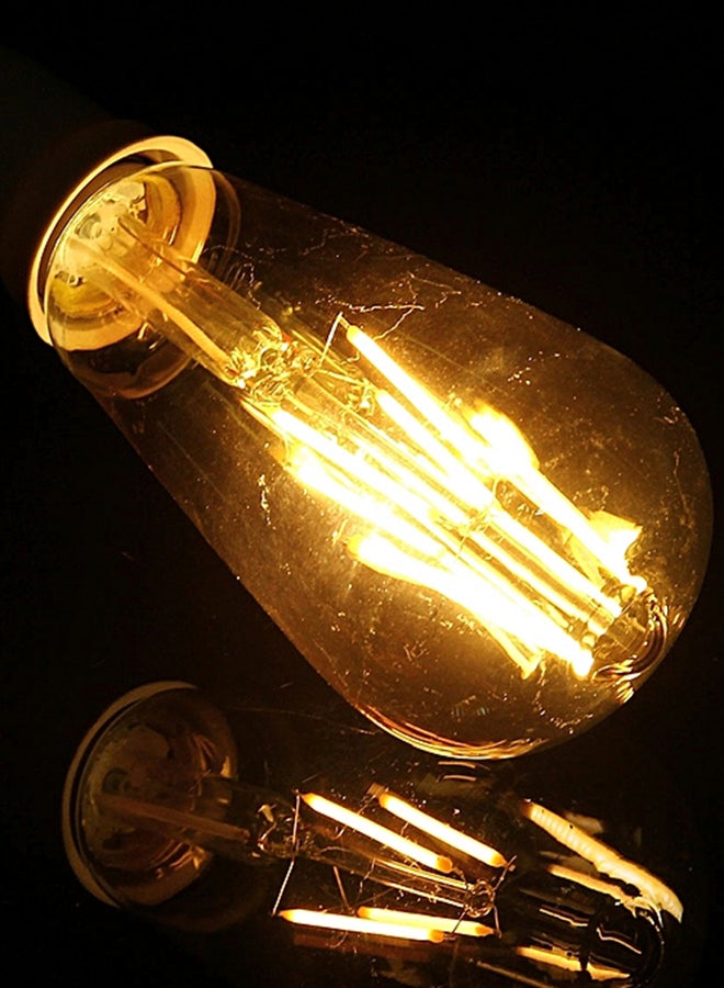 ماركة غير محددة - مصباح LED بفتيلة بتصميم كلاسيكي موفر للطاقة من 4 قطع أبيض 45X35X45Ø³Ù†ØªÙŠÙ…ØªØ± - Image 1