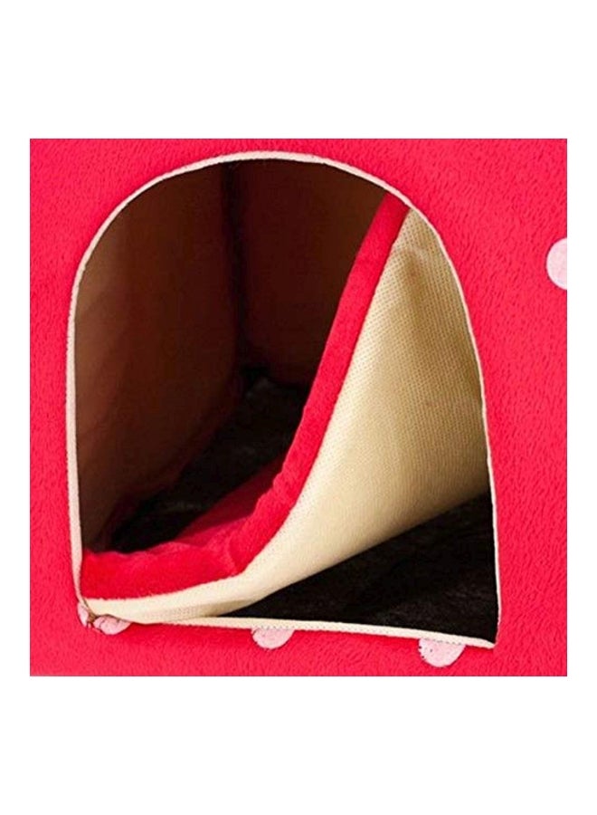 BagnBean Strawberry Designed Pet House Red/White/Green - Image 2