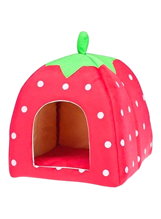 BagnBean Strawberry Design Cushion House Red/White/Green - Image 1