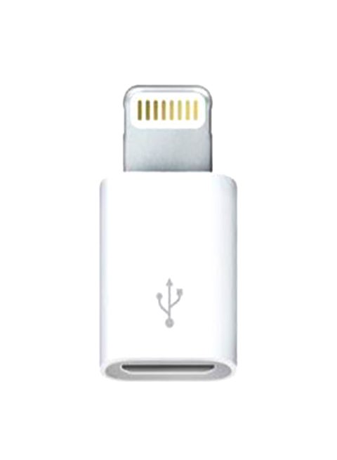 Lightning To Micro USB Adapter White