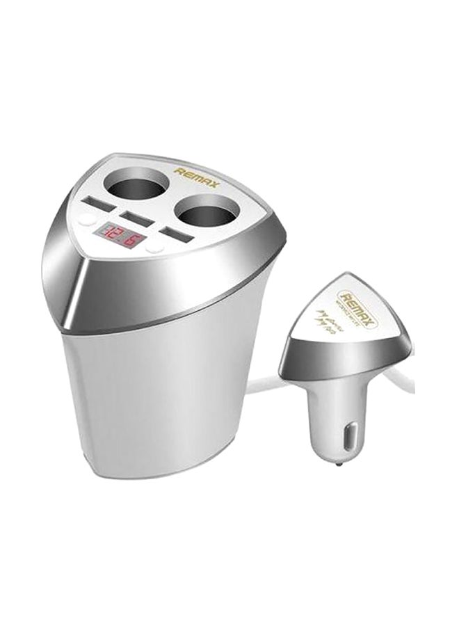شاحن سيارة USB رمادي