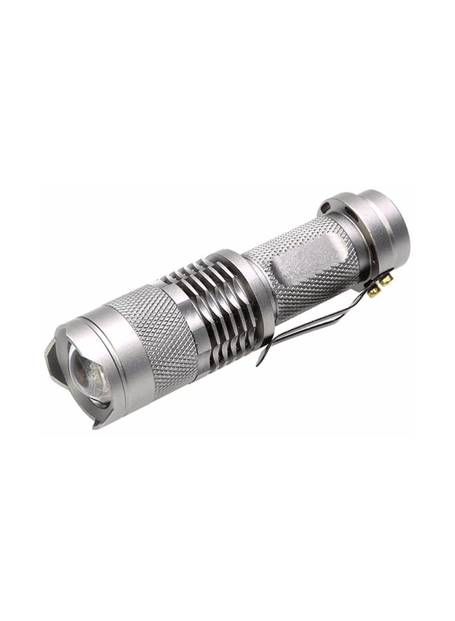 Mini Q5 LED Flashlight Torch Silver 10cm