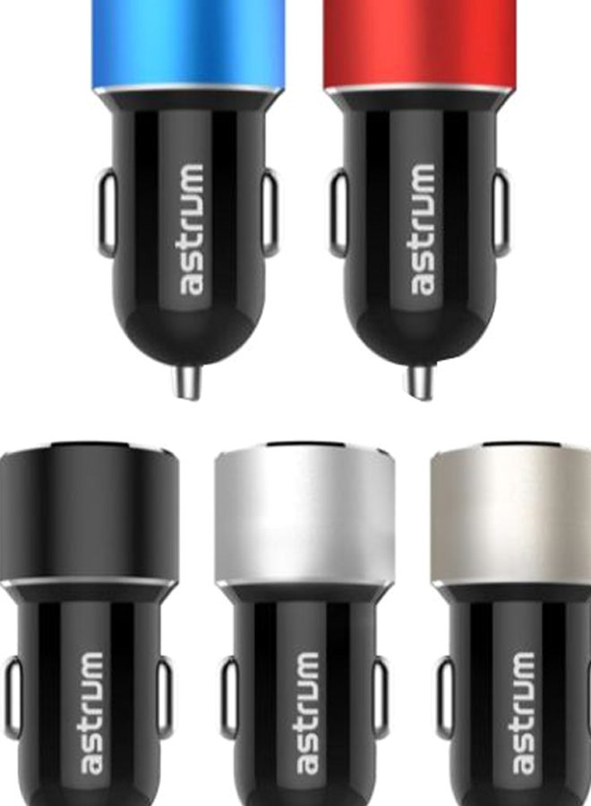 أستروم شاحن سيارة CC210 بمنفذ USB مزدوج أسود/أحمر - Image 2