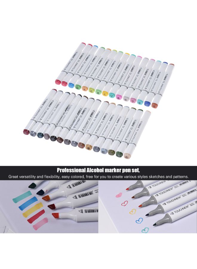 TOUCHNEW 30-Piece Dual Twin Tip Marker Pen Multicolour  - Image 2