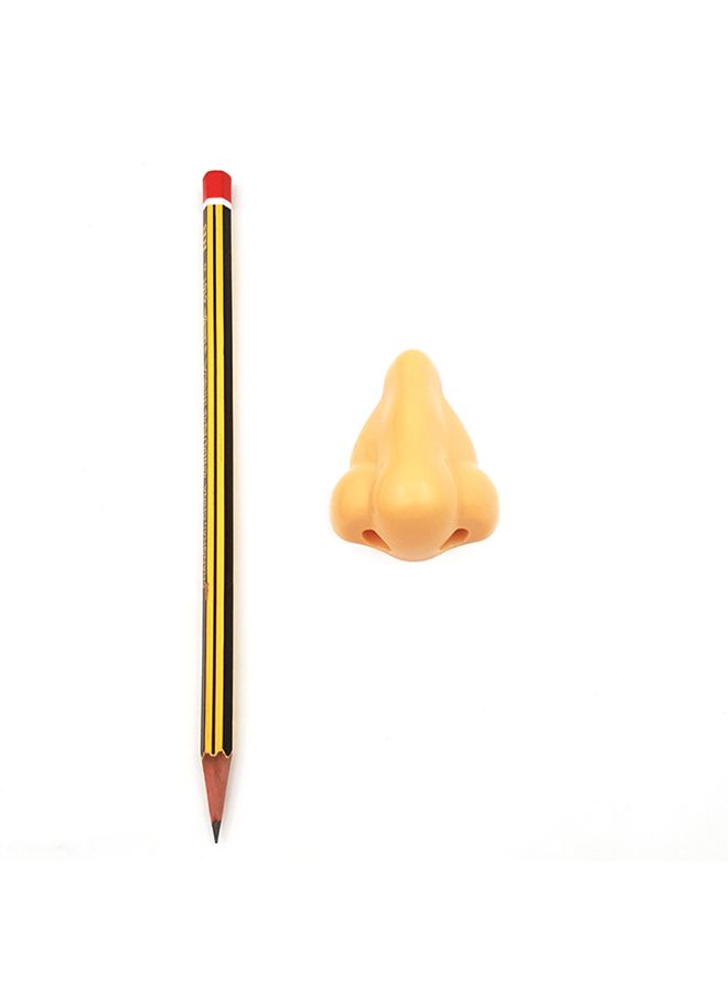 Mini Cute Nose Shape Pencil Sharpener Beige - Image 2