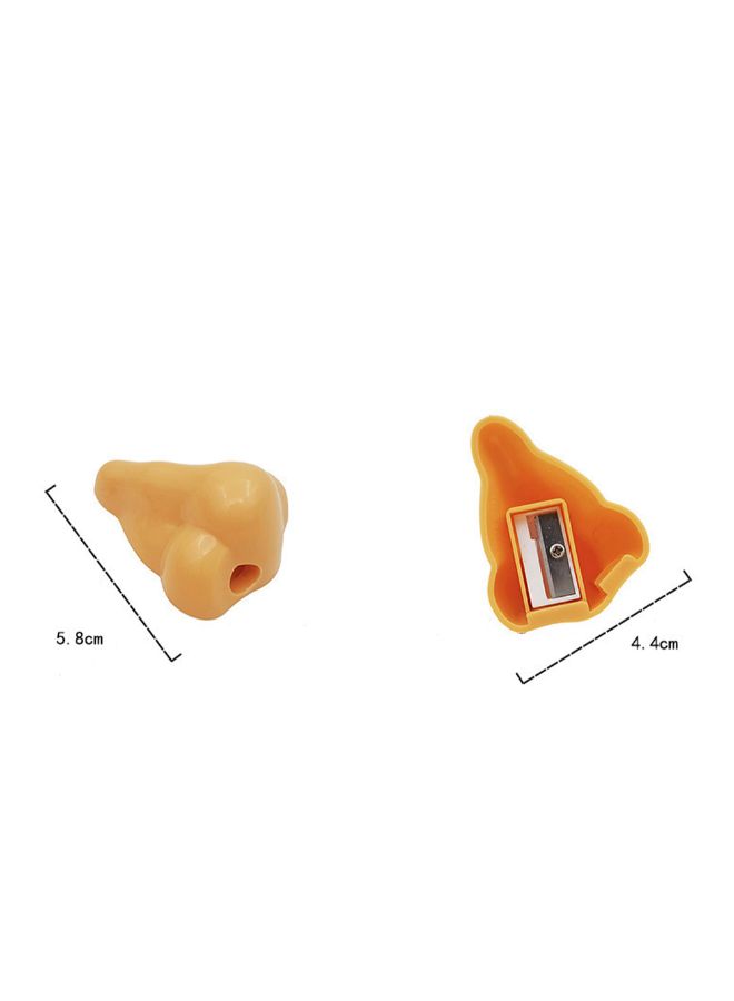 Mini Cute Nose Shape Pencil Sharpener Beige - Image 3