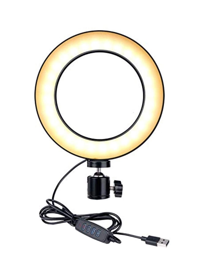LED Dimmable Mini Tripod Ring Light For Camera Yellow/Black/White - Image 1