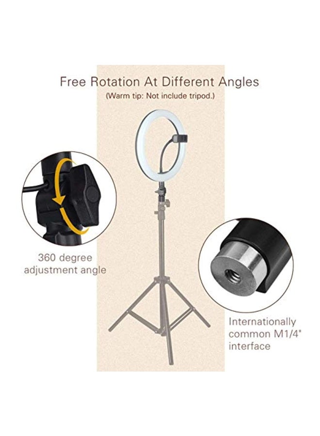 LED Dimmable Mini Tripod Ring Light For Camera Yellow/Black/White - Image 4