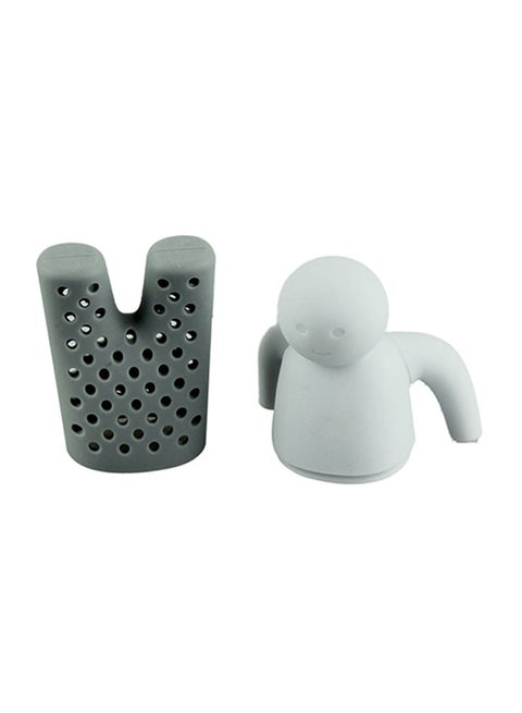 Silicone Tea Infuser Grey/ White 8.3 x 6.3cm