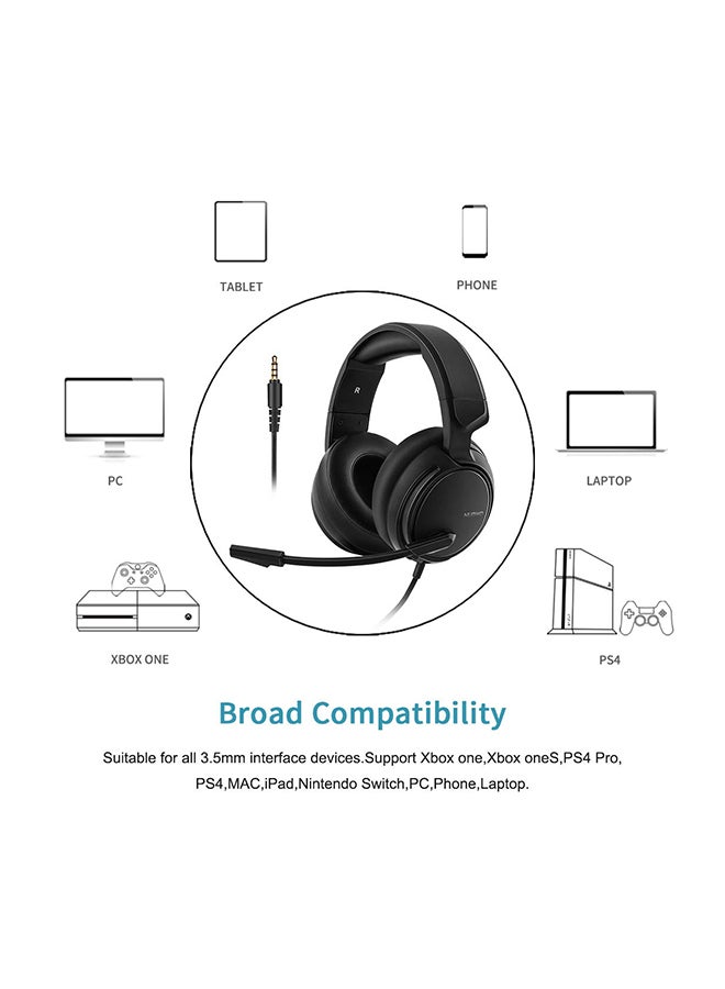 NUBWO - Noise Cancelling Over-Ear Gaming Wired Headphone For PC Laptop - Image 1