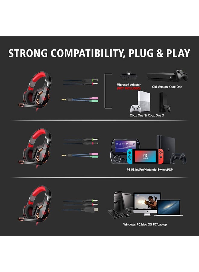 KOTION EACH - G2000 Wired Over-Ear Gaming Headsets With Mic For PS4/PS5/XOne/XSeries/NSwitch/PC - Image 1