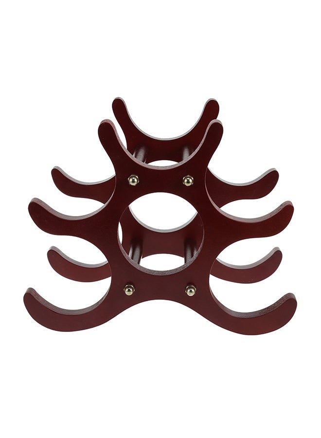 LW Wooden Wine Bottle Holder Brown one sizecentigram - Image 1