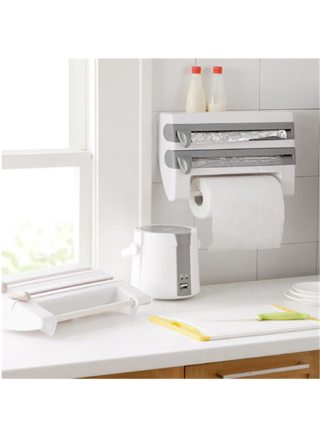 Sharpdo Aluminum Foil Cutting Storage Rack White/Grey 39 x 10 x 24cm - Image 3