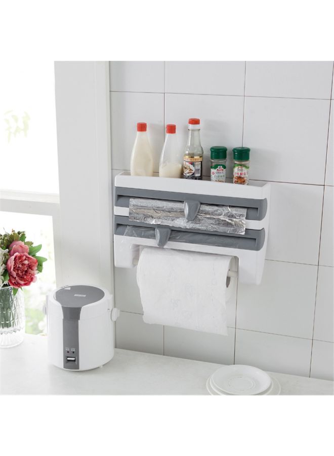 Sharpdo Aluminum Foil Cutting Storage Rack White/Grey 39 x 10 x 24cm - Image 4