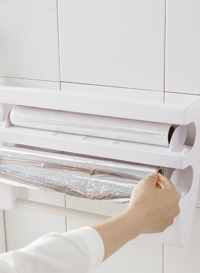 Sharpdo Aluminum Foil Cutting Storage Rack White/Grey 39 x 10 x 24cm - Image 2