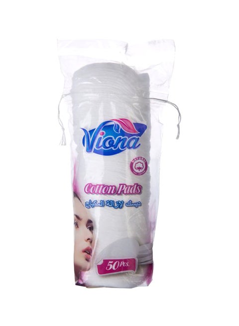 50-Piece Cotton Pad White