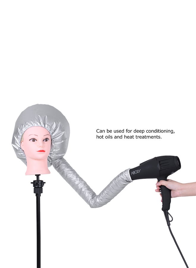 Generic Hot Oil Treatment Head Cover For Home And Salon Silver 19.5x6x14.5cm  - Image 2